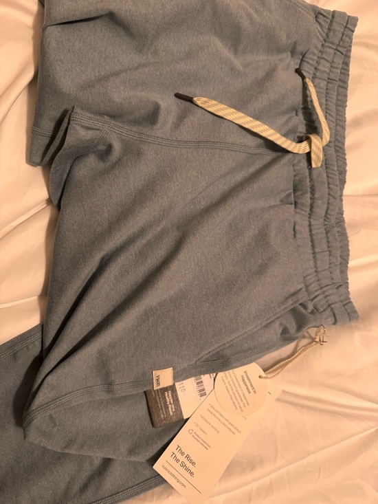 New - Vuori Sky Blue Drawstring Jogger Pants in shade heather - Picture 4 of 4